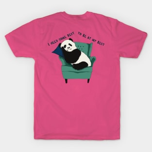 PANDA ARMCHAIR REST BEST SLEEP KIDS TIRED T-Shirt